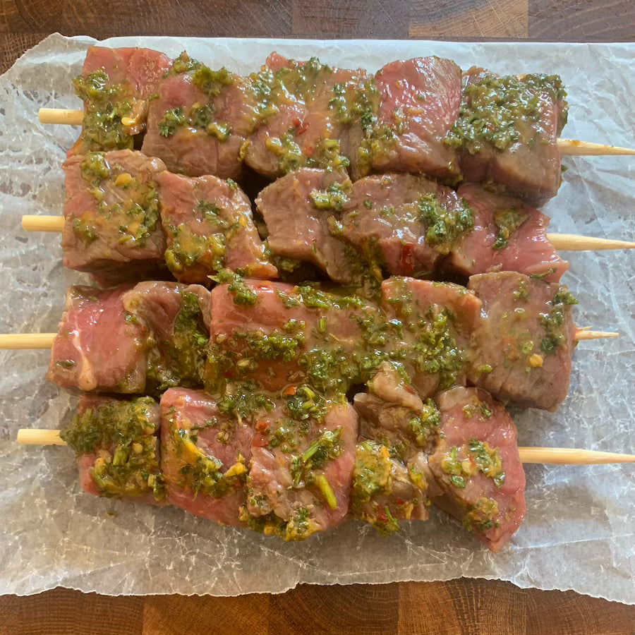 Chimichurri Beef Kebabs