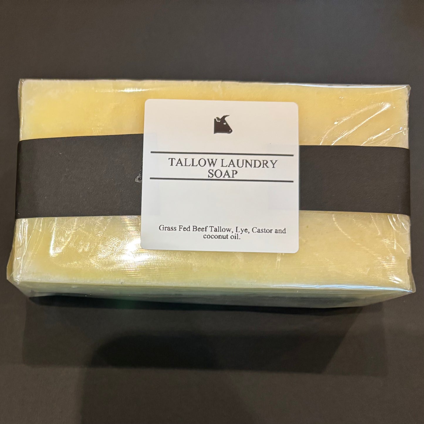 Cold pressed soap made with nutirient rich gassfed tallow and lye.